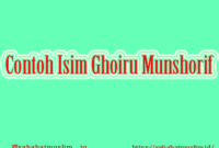Isim Ghoiru Munshorif