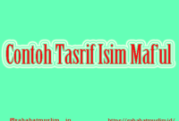 Tasrif Isim Maf’ul
